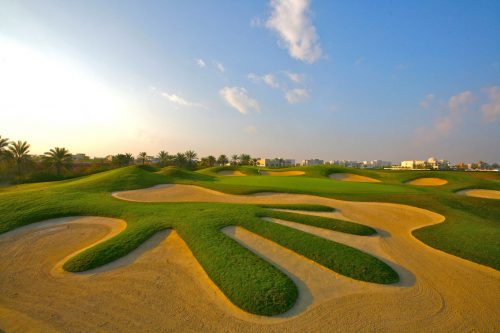 Imaginative bunker at The Montgomerie Golf Club, Dubai