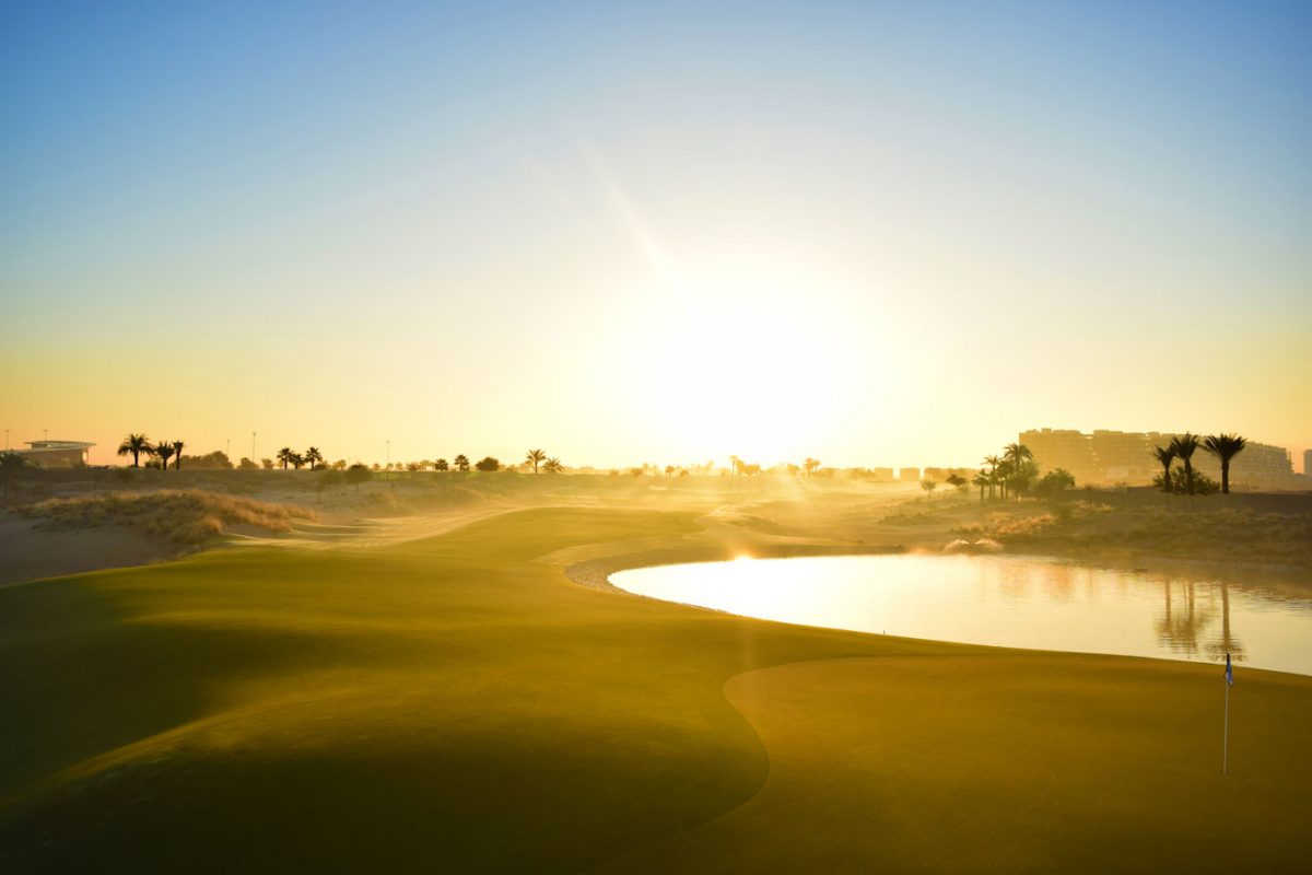 Dawn over Trump International Golf Club, Dubai