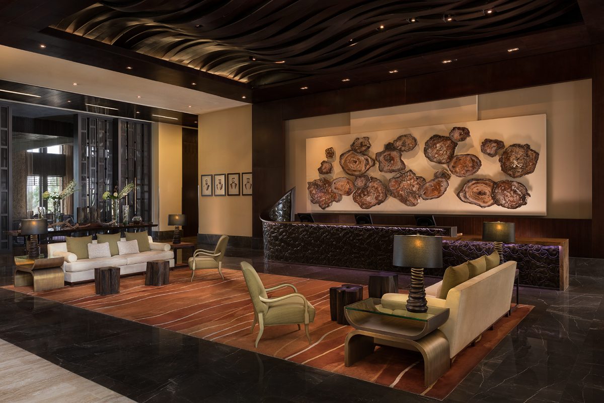 The stylish bar and lounge at The Westin Resort Golf and Spa, Abu Dhabi