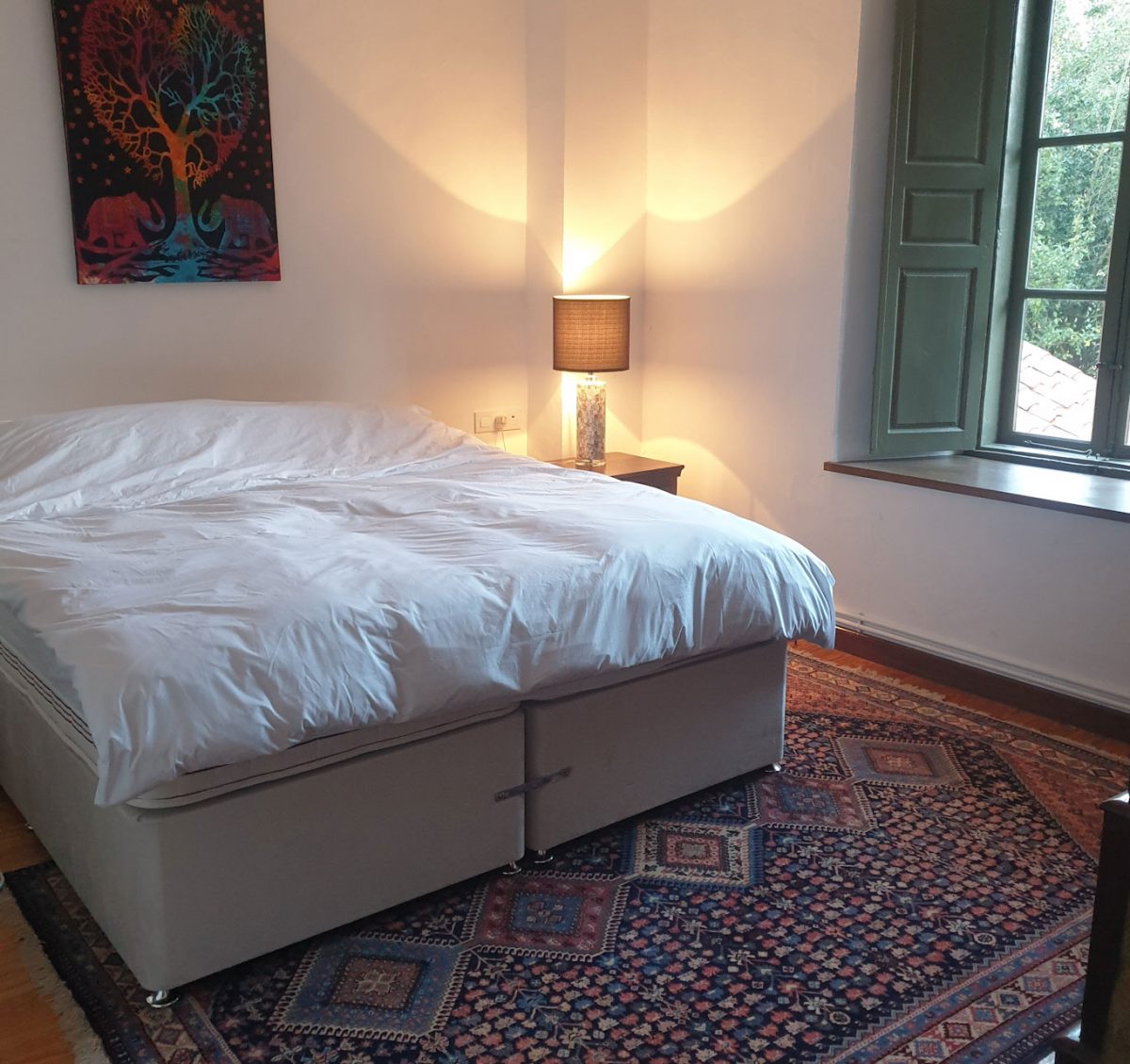 A double bedroom at Casa Agara, near Bilbao, Spain