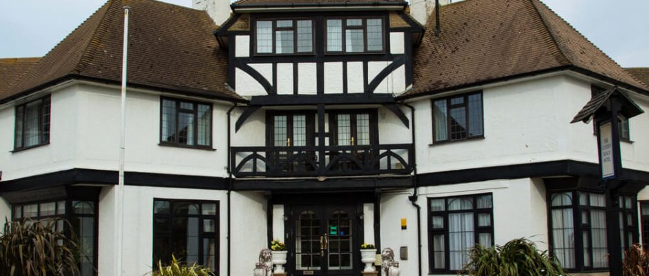 The exterior view of The Cooden Beach Hotel, Bexhill-on-Sea, England