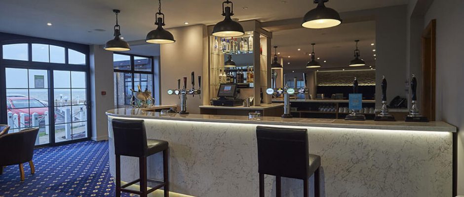 The bar at The Cooden Beach Hotel, Bexhill-on-Sea, England
