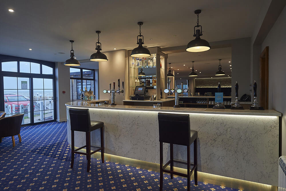 The bar at The Cooden Beach Hotel, Bexhill-on-Sea