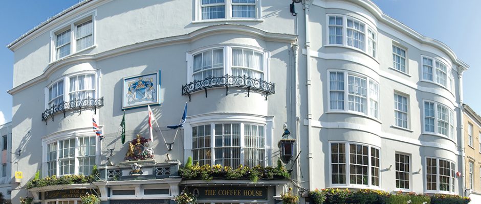 The exterior of The Royal and Fortescue Hotel, Barnstaple, Devon, UK