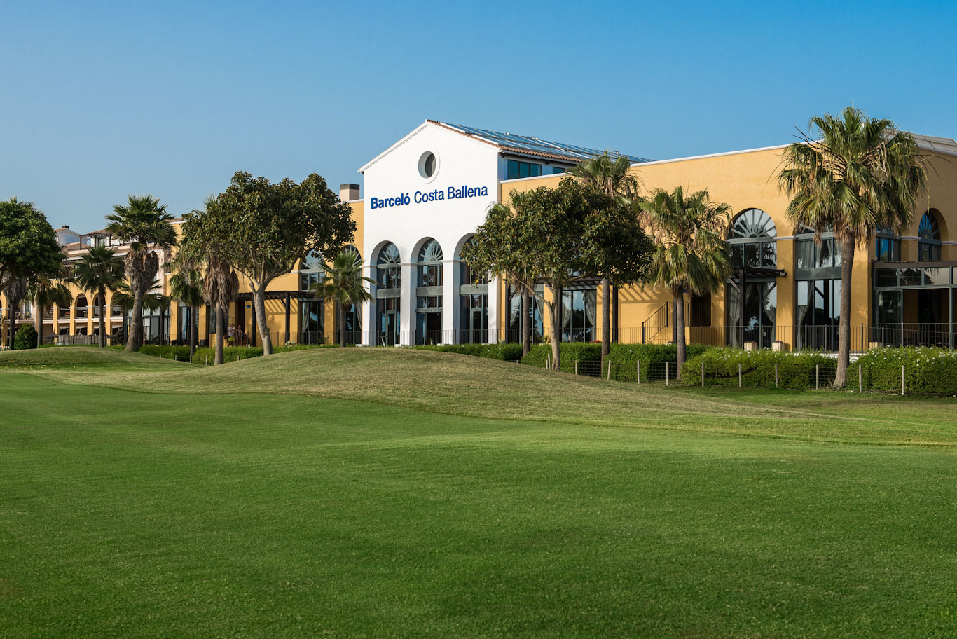 View of the Barcelo Costa Ballena Golf and Spa resort from the golf course