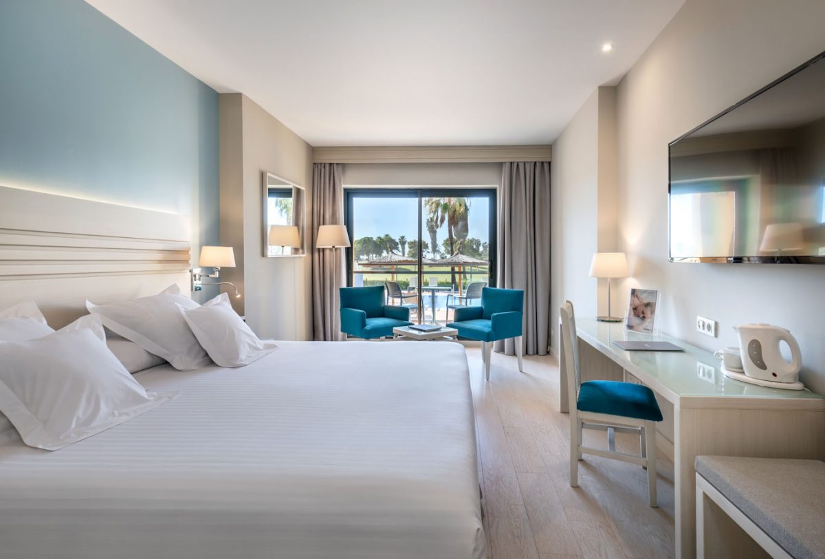A well-equipped bedroom at Barcelo Costa Ballena Golf and Spa resort, south west Spain
