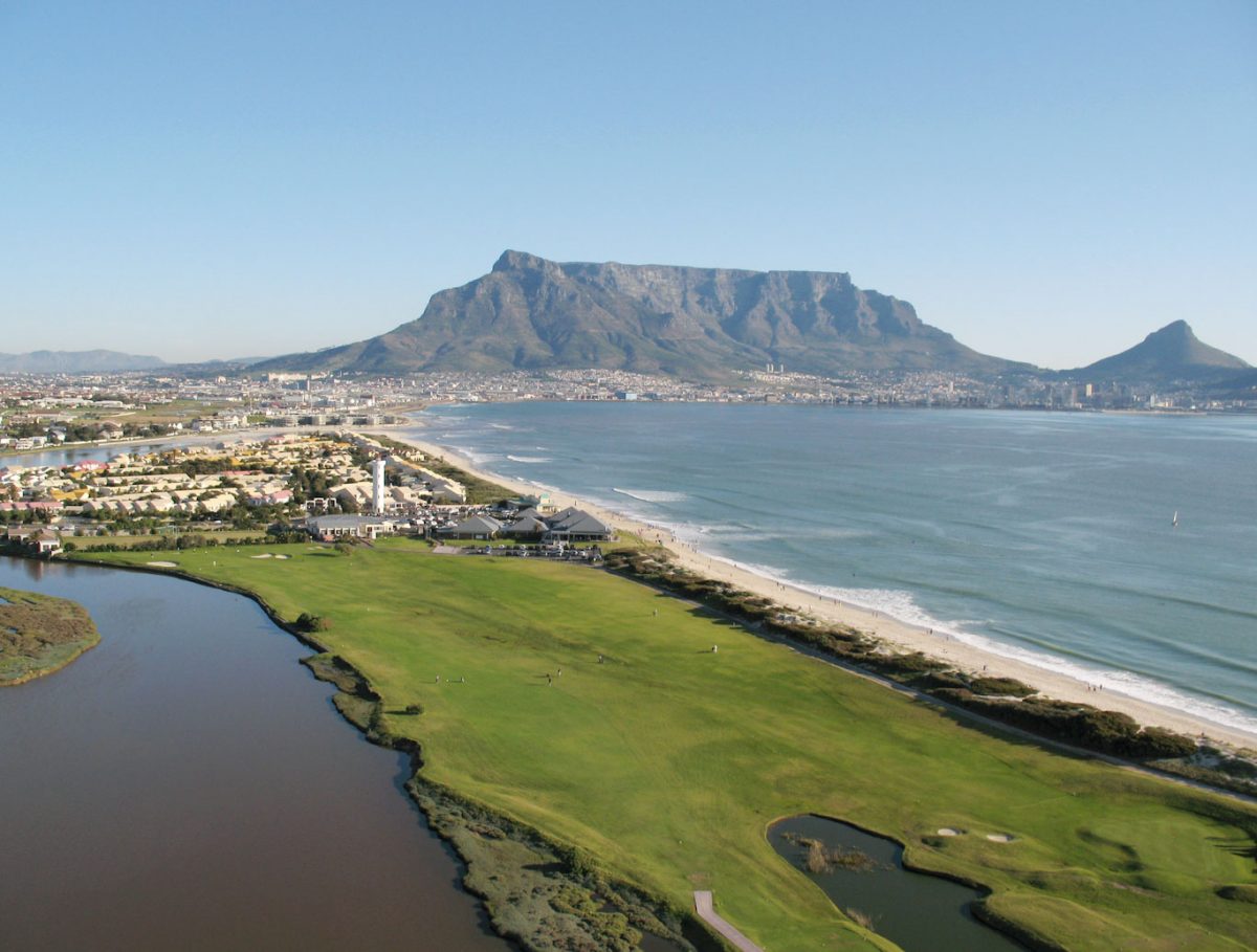 The first and last holes at Milnerton Golf Club, Cape Town, South Africa