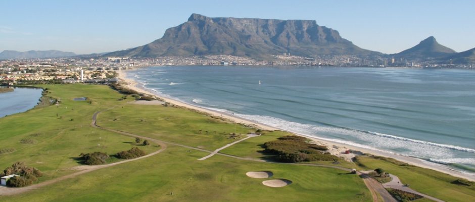 The second hole at Milnerton Golf Club, Cape Town, South Africa