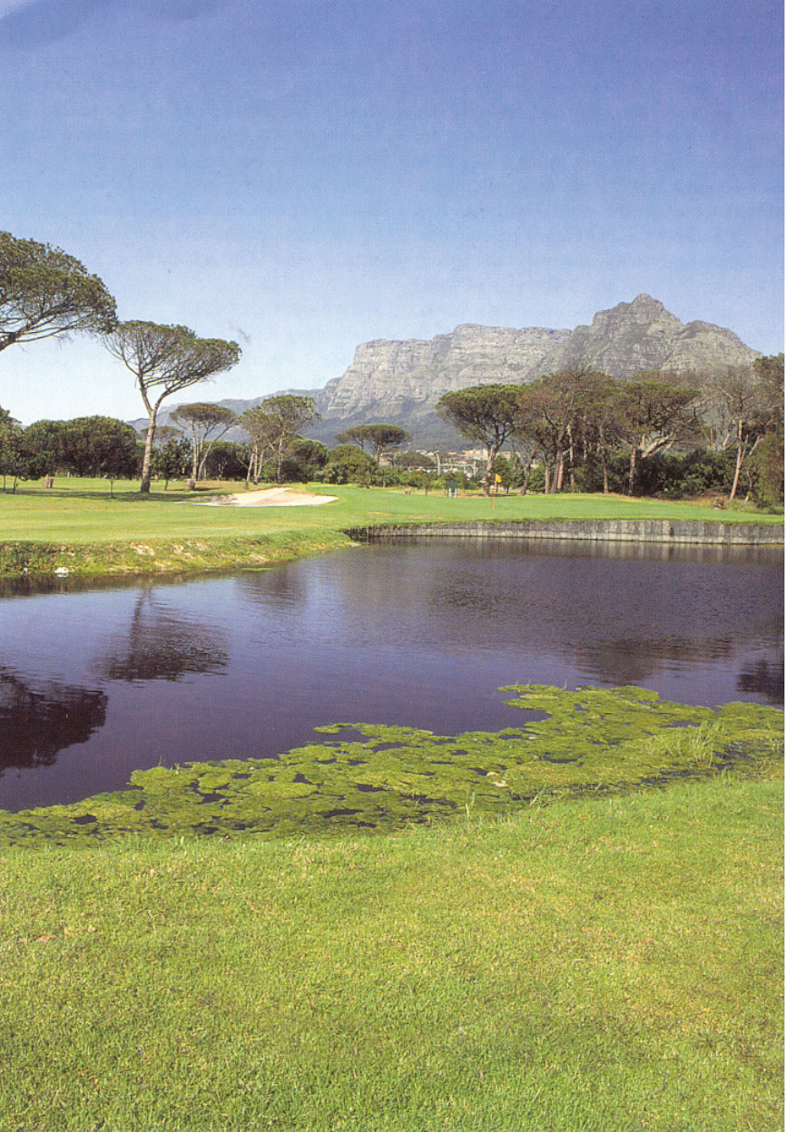 The first hole at King David Mowbray Golf Club, Cape Town, South Africa