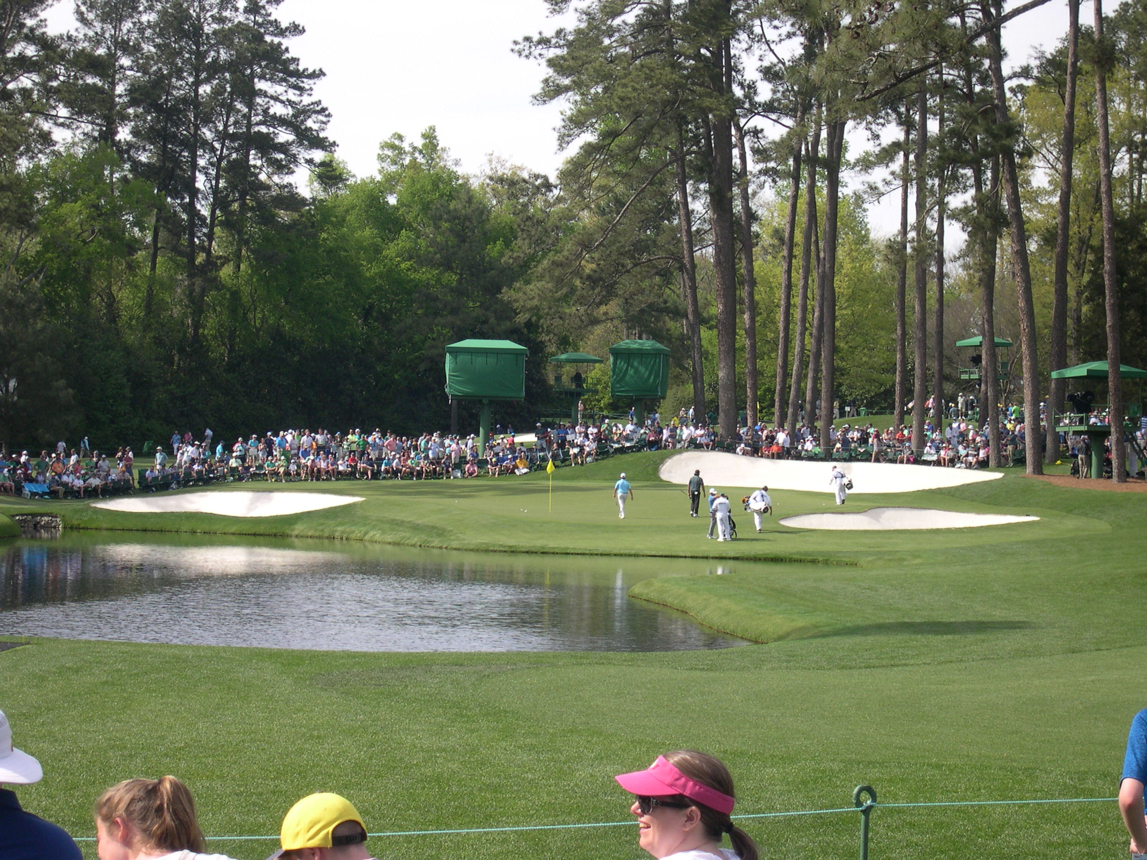 Marching to the green at The Masters, Augusta