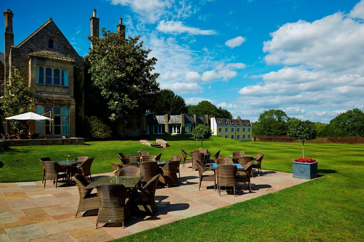 The terrace at St Pierre Marriott Hotel and Country Club, Chepstow