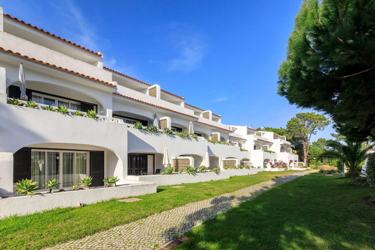 Exterior view of the accommodation at Vale do Lobo Resort, Algarve, Portugal