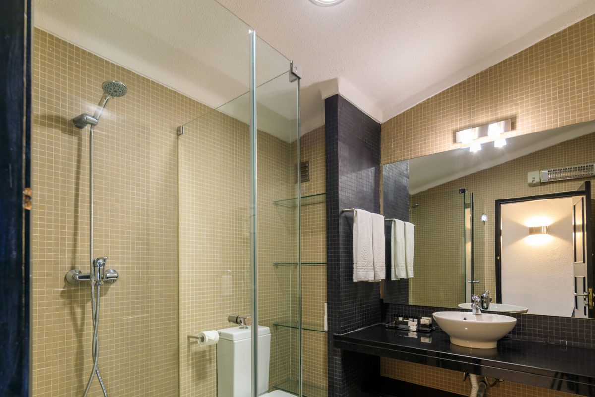A modern shower room in your accommodation at Vale do Lobo resort, Algarve