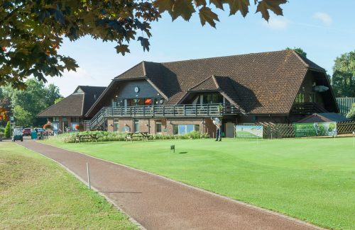 The clubhouse at Bramshaw Golf Club, Hampshire, England