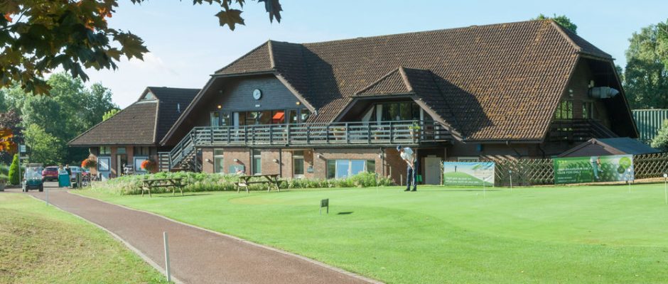 The clubhouse at Bramshaw Golf Club, Hampshire, England