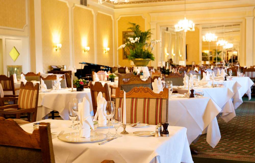The main restaurant at The Grand Hotel Eastbourne