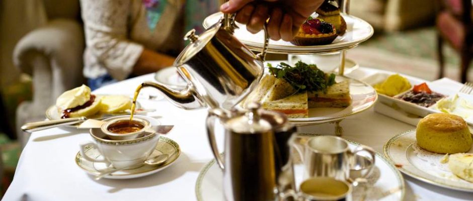 Afternoon tea is served at The Grand Hotel Eastbourne, England