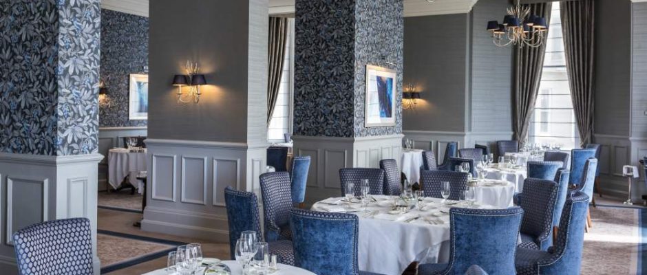 The gourmet dining room at The Grand Hotel Eastbourne, England