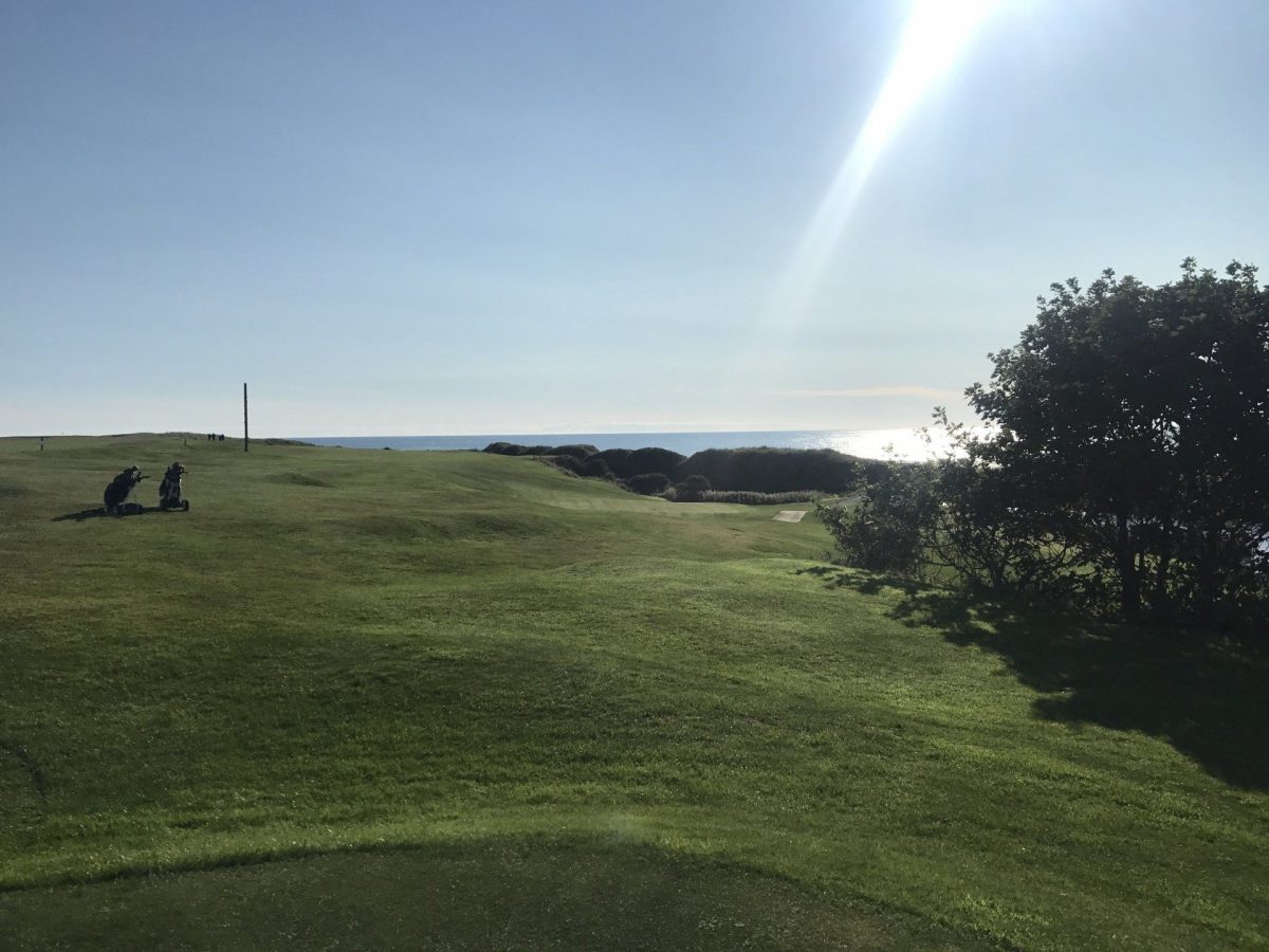A fairway at Seahouses Golf Club, Northumberland, England