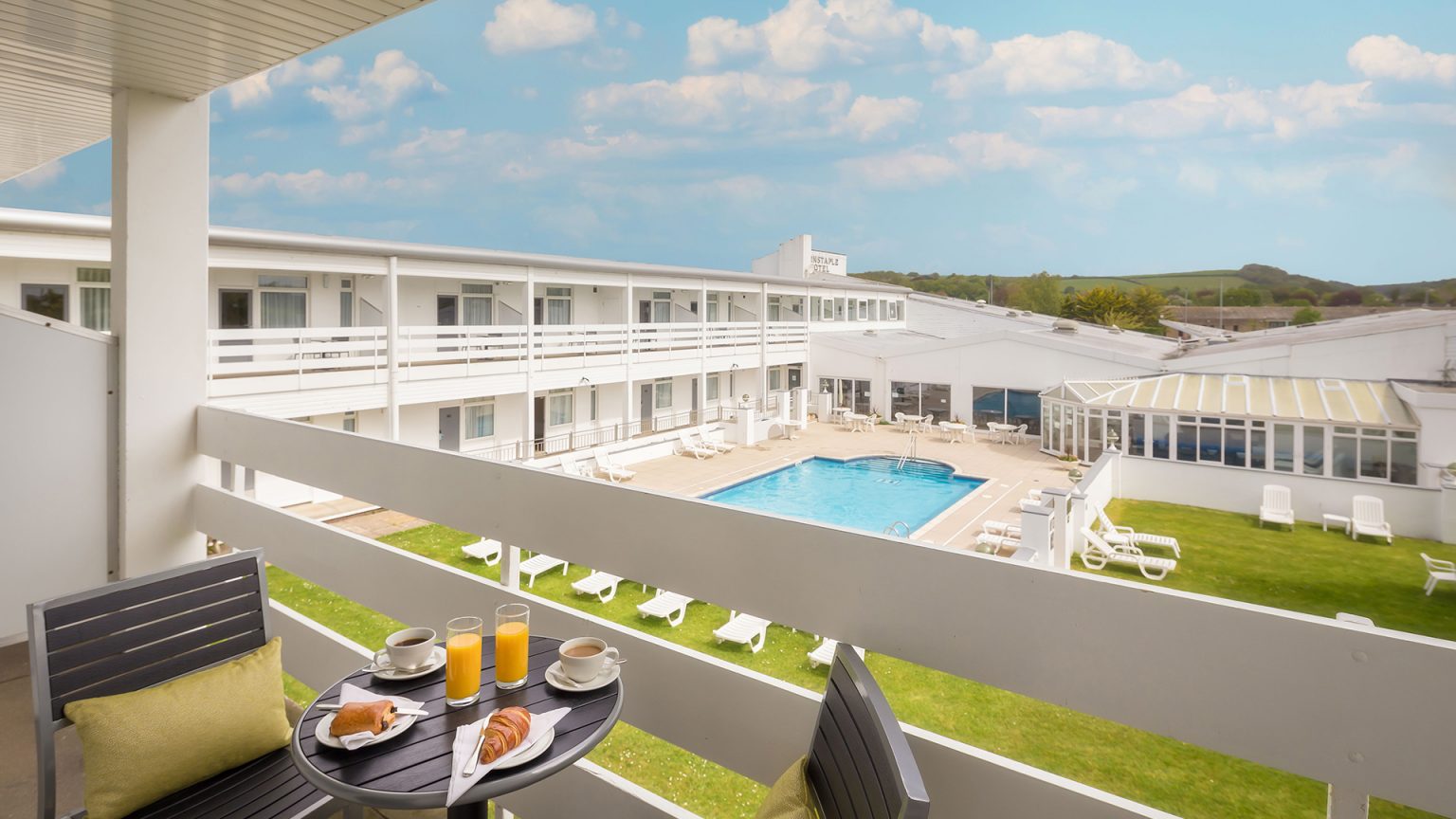 Enjoy breakfast on your balcony at The Barnstaple Hotel Devon, England