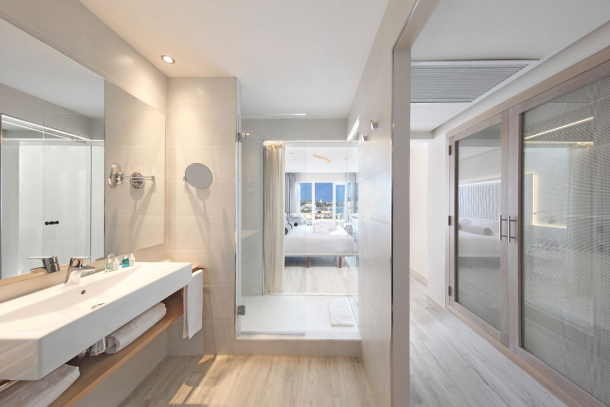 Large bathrooms are a feature at Amare Beach Hotel Marbella, Costa del Sol, Spain