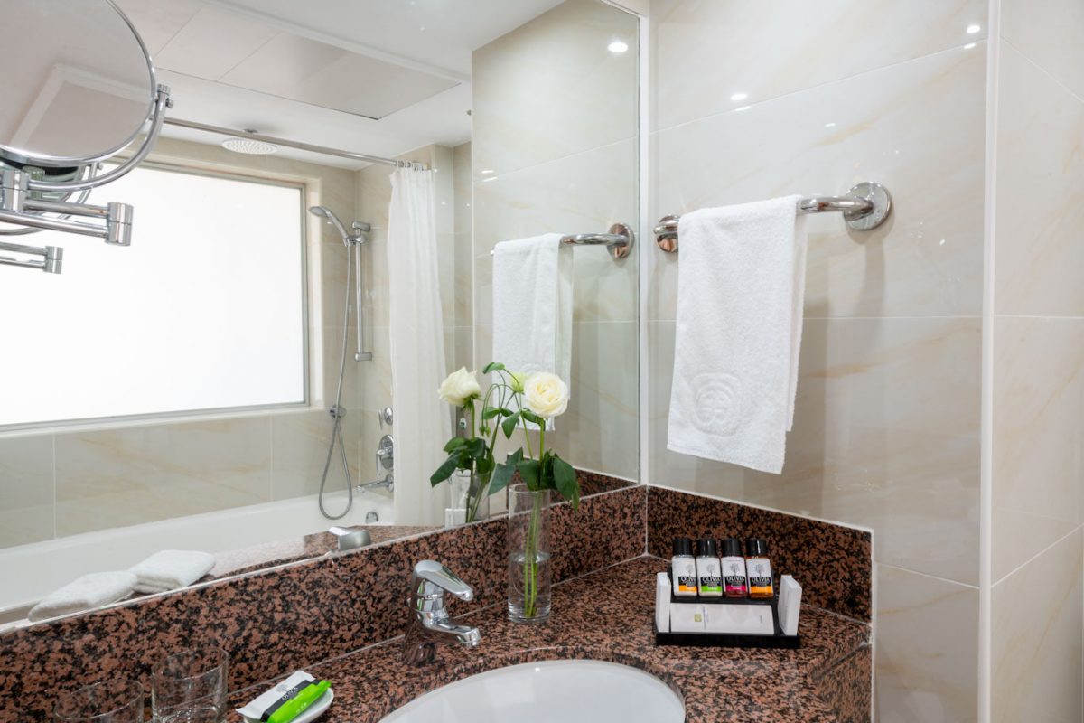 Bathroom at Constantinou Bros Athena Royal Beach hotel Paphos