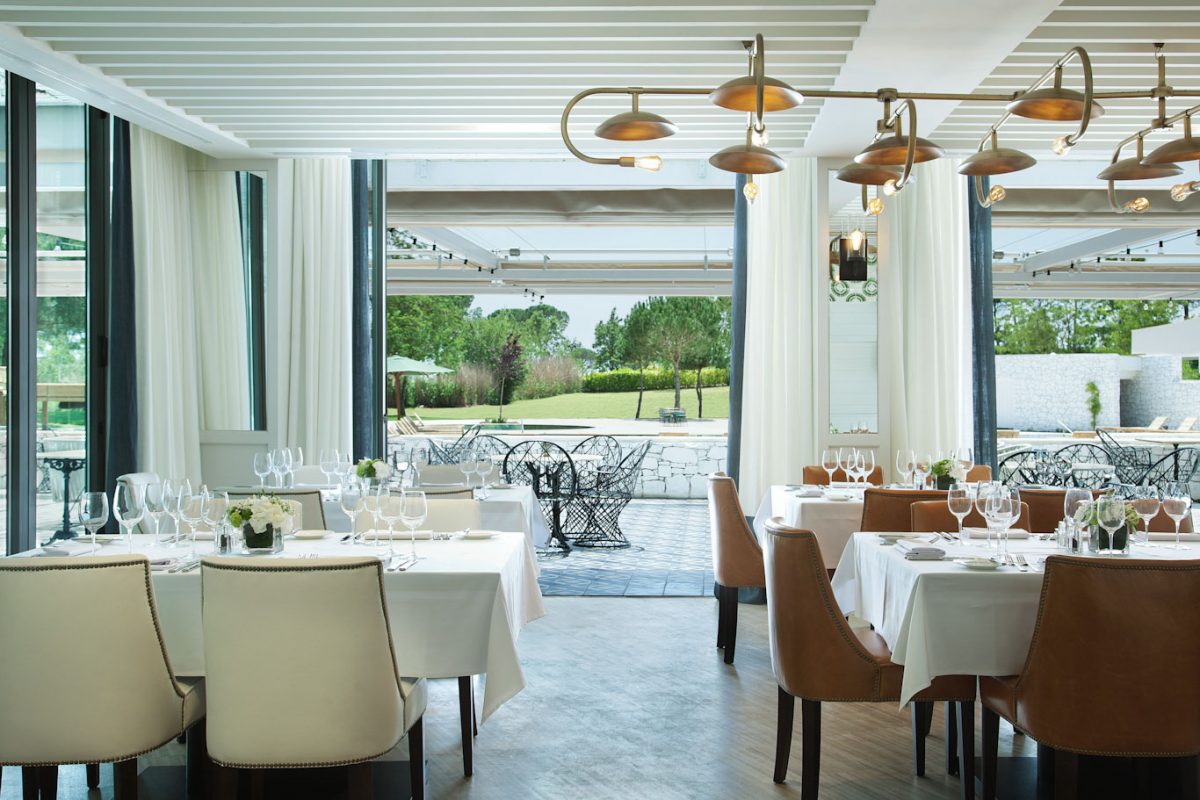 Elegant dinner at Hotel Camiral PGA Catalunya Golf Resort, Costa Brava, Spain