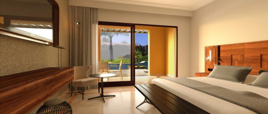 Elegant bedrooms at Lopesan Costa Meloneras, Gran Canaria, Canary Islands