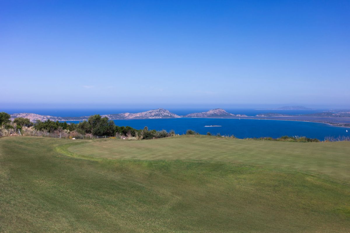 Large greens feature at the International Olympic Academy Course, Costa Navarino, Greece