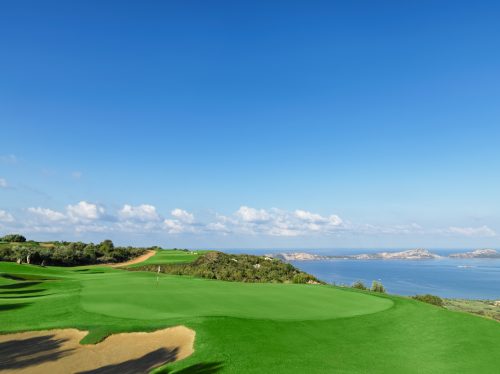 Out to sea from Navarino Hills Golf Course, Greece. Golf Planet Holidays