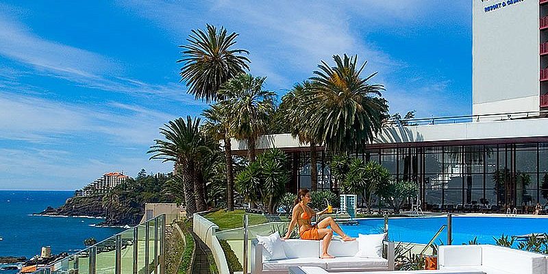 Relax by the pool at Pestana Casino Park hotel Funchal, Madeira