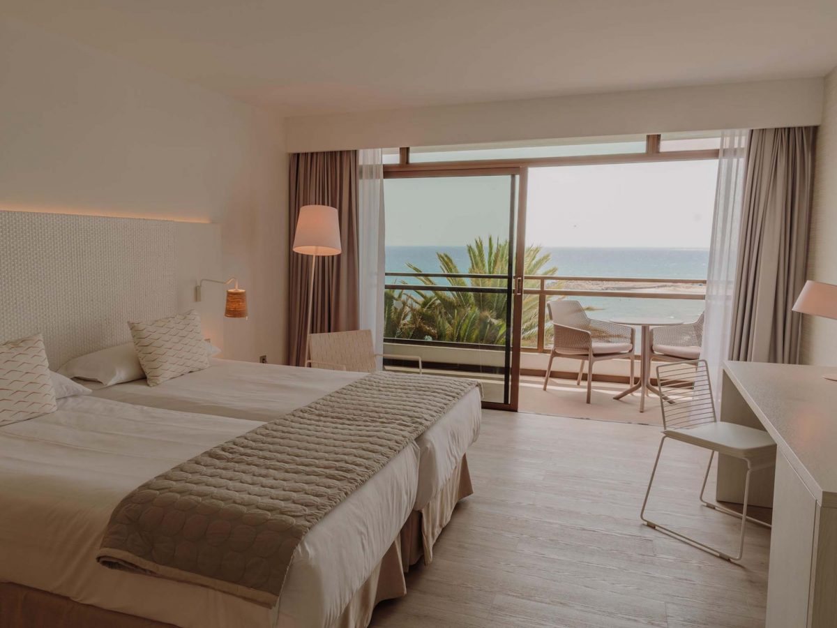 Comfortable bedroom at Hotel Don Gregory by Dunas, Gran Canaria, Canary Islands