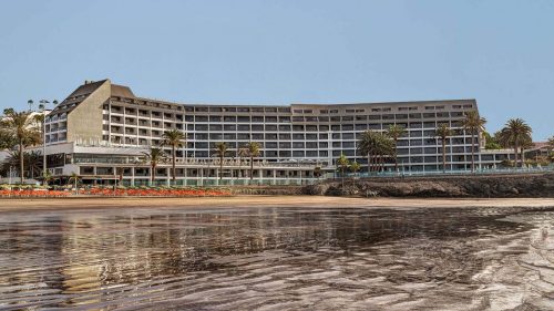 View from the ocean towards Hotel Don Gregory by Dunas, Gran Canaria