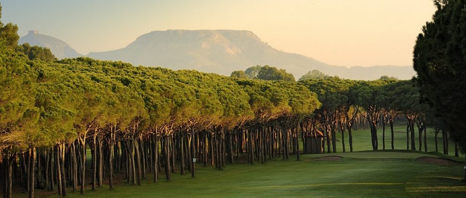Beautiful backdrop to Platja de Pals Golf Course, Costa Brava, Spain