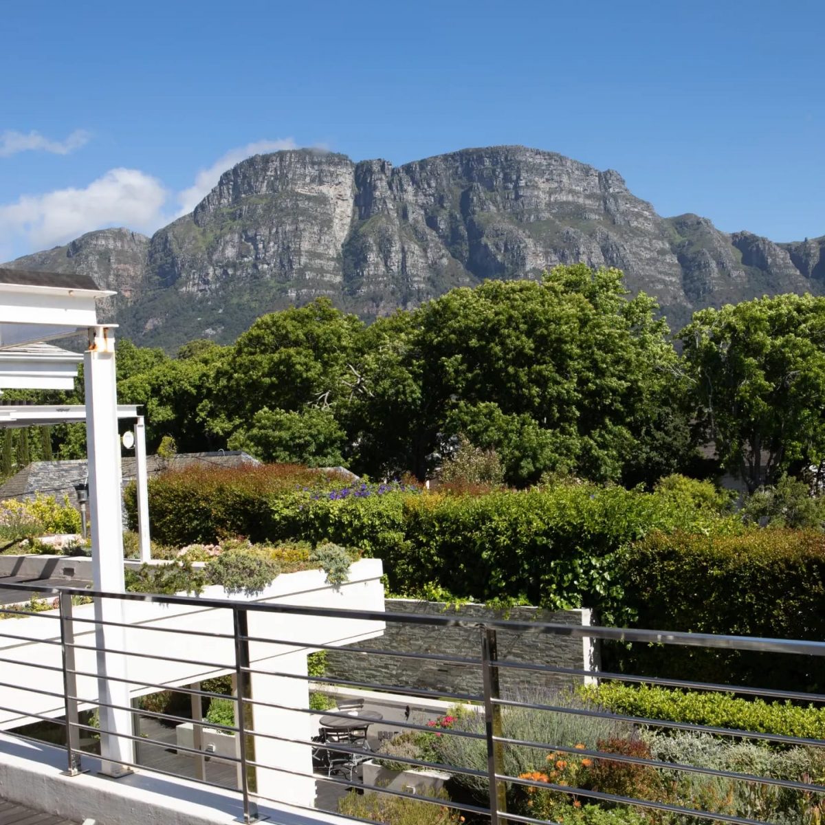 A view of Table Mountain from Thirty On Grace, luxury guesthouse, Cape Town, South Africa