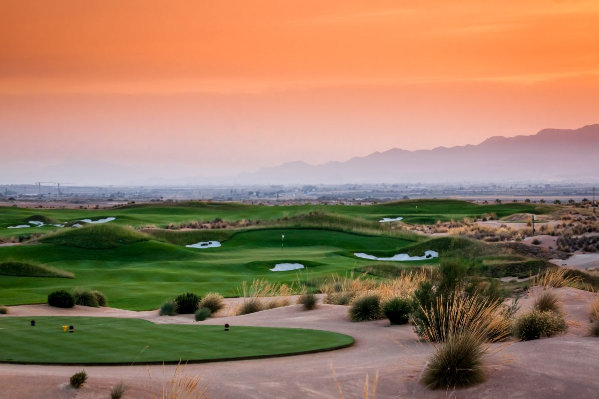 Panorama of Alhama Signature golf course, Murcia, Spain