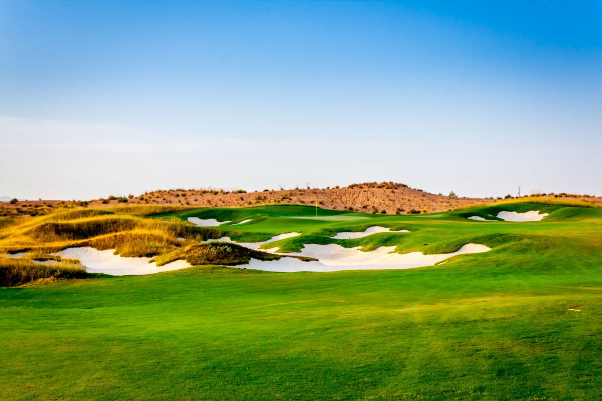 There are more than a hundred bunkers at Alhama Signature golf course, Murcia, Spain