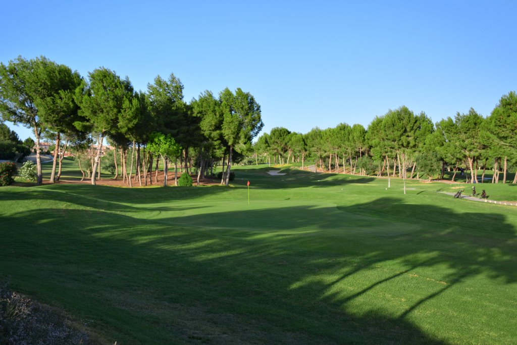 Trees line the fairways at Altorreal Golf, Murcia, Spain