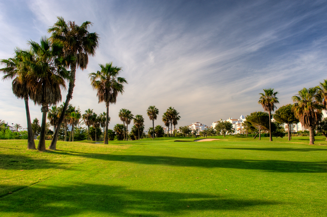 The third hole at Costa Ballena Golf course, South-West Spain