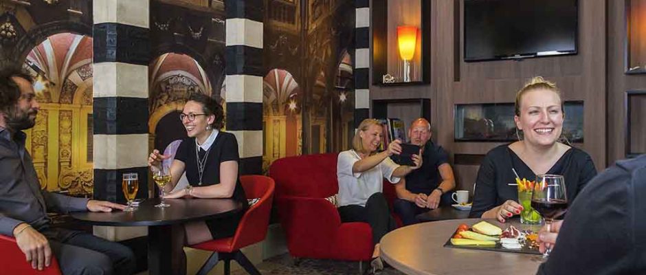 The friendly bar at the Mercure Lille Centre Grand Place, Northern France