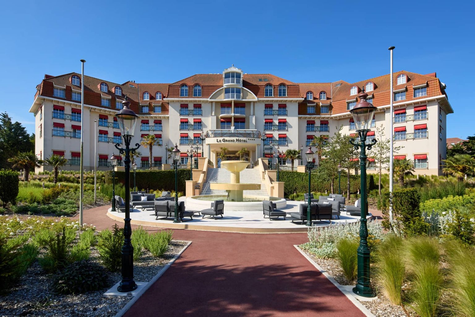 The exterior of Le Grand Hotel, Le Touquet, Northern France