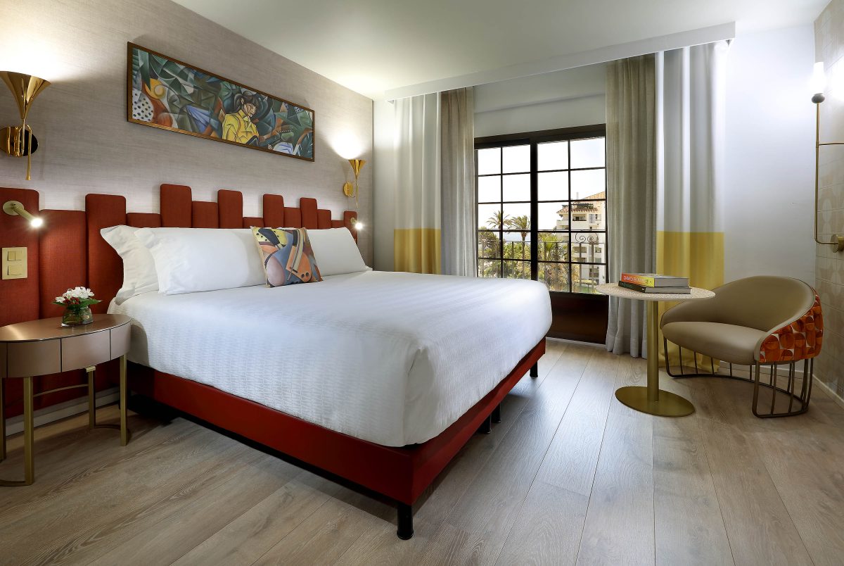 A double room at the Hard Rock Hotel, Marbella, Costa del Sol, Spain