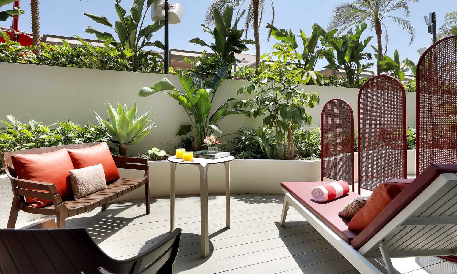 A quiet spot at Hard Rock Hotel, Marbella, Costa del Sol, Spain