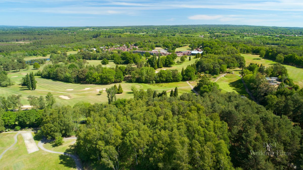 Overview of Old Thorns Hotel and golf course, Hampshire, England