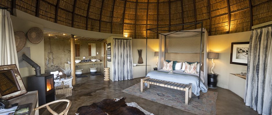 A luxury bedroom at Gondwana Game Reserve, South Africa