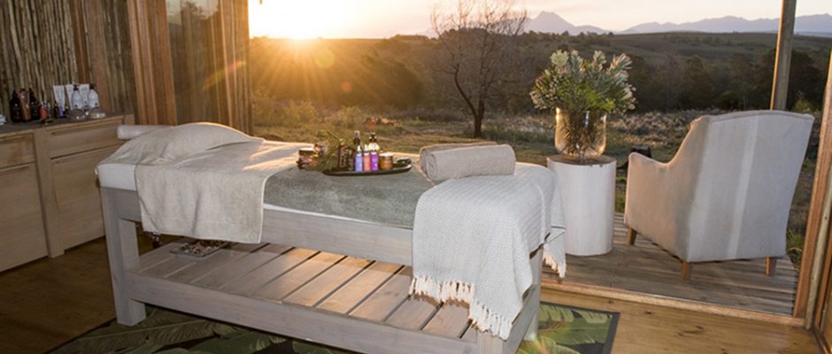 A sunset spa treatment at Gondwana Game Reserve, South Africa