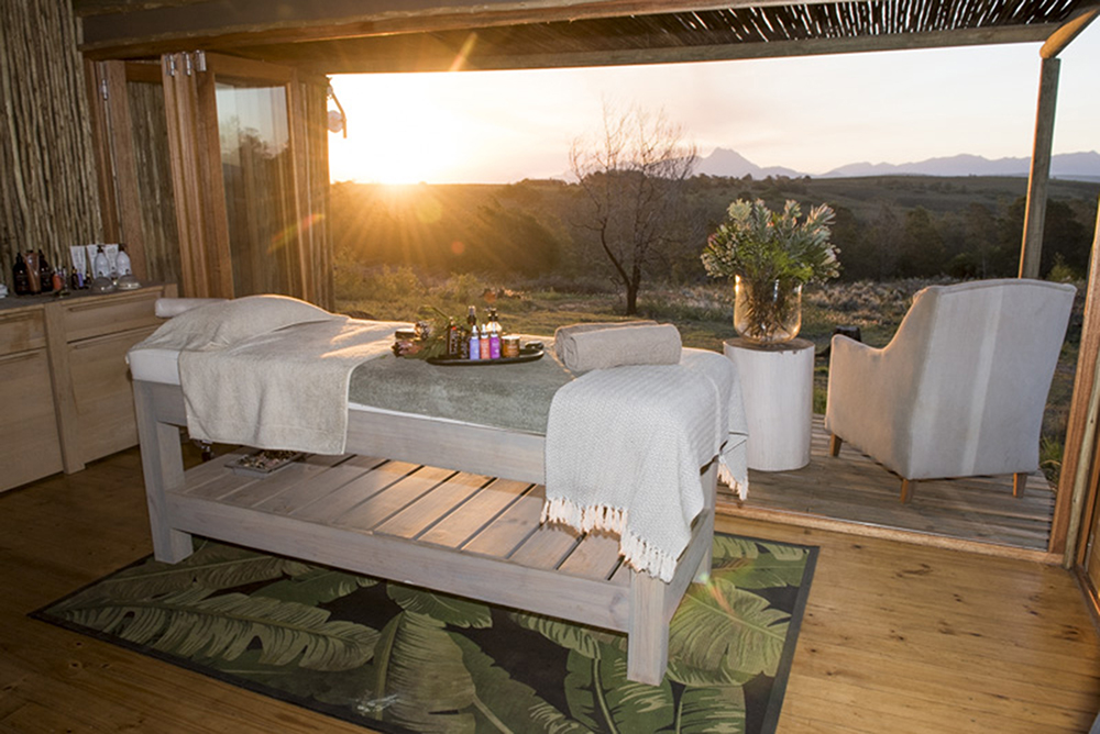 A sunset spa treatment at Gondwana Game Reserve, South Africa