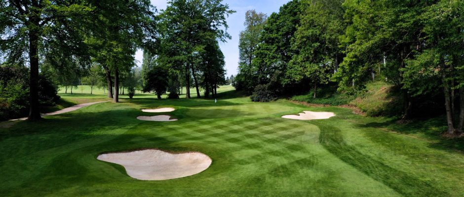 The 14th hole at Royal Waterloo, Golf Club, Belgium with Golf Planet Holidays