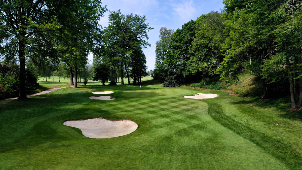 The 14th hole at Royal Waterloo, Golf Club, Belgium with Golf Planet Holidays