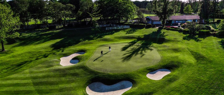 The ninth hole at Royal Waterloo, Golf Club, Belgium with Golf Planet Holidays